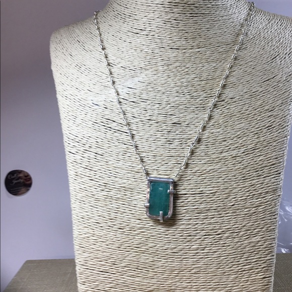 Adorable amazonite pendant , dainty sterling chain - Picture 1 of 8